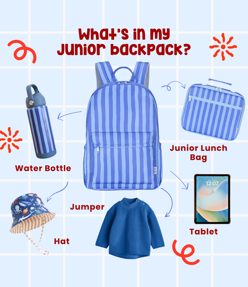 Junior (3–8 yrs) what fits inside