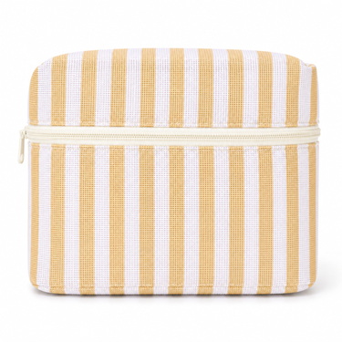 Mustard Stripe Mesh Wash Bag-Kinnder