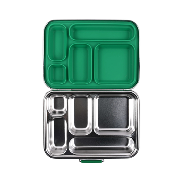 Bento 5 Green Stainless Steel Lunch Box-Kinnder