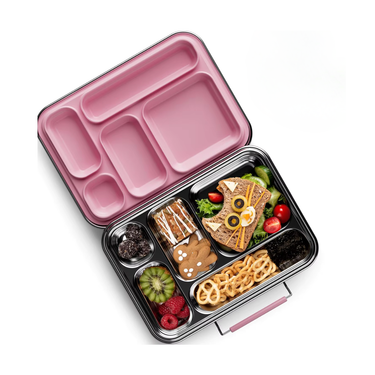 Bento 5 Strawberry Stainless Steel Lunch Box-Kinnder