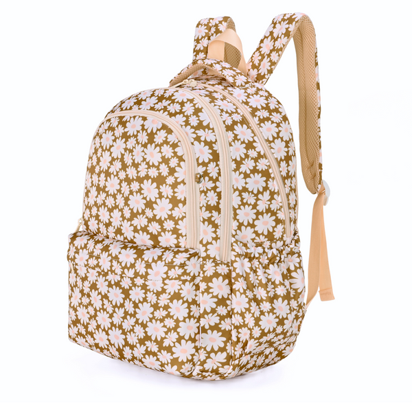 Bloom Tan Campus School Backpack-Campus Backpack-Kinnder