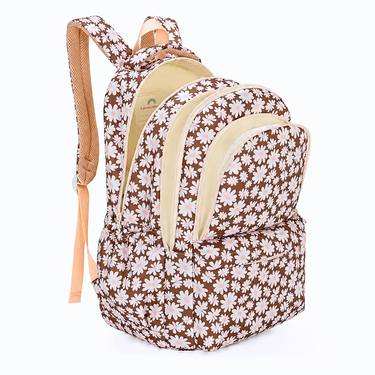 Bloom Tan Campus School Backpack-Campus Backpack-Kinnder