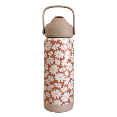 Bloom Tan Stainless Steel Drink Bottle-Drink Bottle-Kinnder