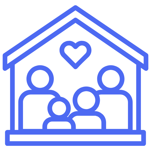 family icon in a transparent background