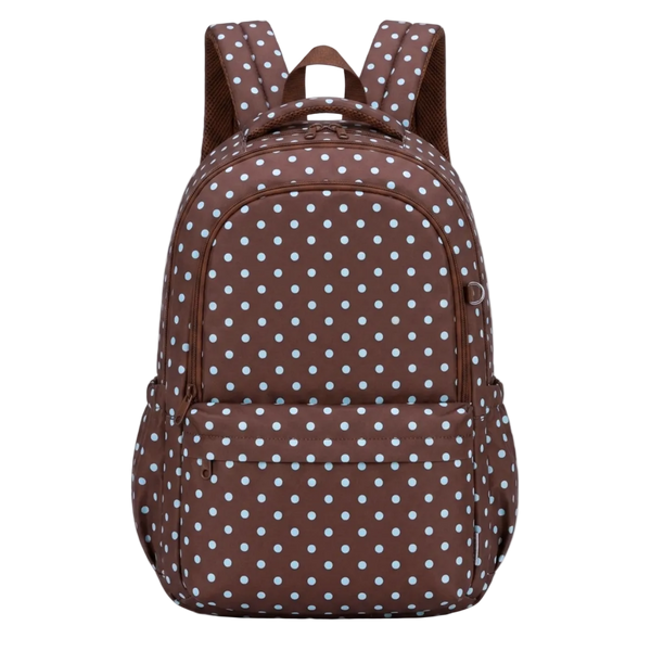 Polka Dots Campus School Backpack-Campus Backpack-Kinnder