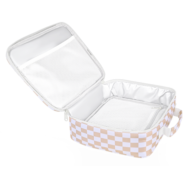 Caramel Check Junior Insulated Lunch Bag + Ice Pack-Junior Lunch Bag-Kinnder