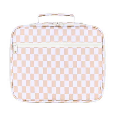 Caramel Check Junior Insulated Lunch Bag + Ice Pack-Junior Lunch Bag-Kinnder