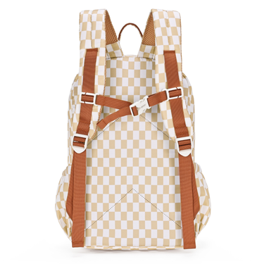 Caramel Check Junior Kindy/School Backpack-Junior Backpack-Kinnder