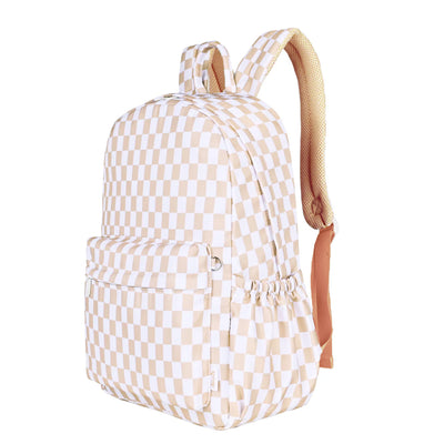 Caramel Check Junior Kindy/School Backpack-Junior Backpack-Kinnder