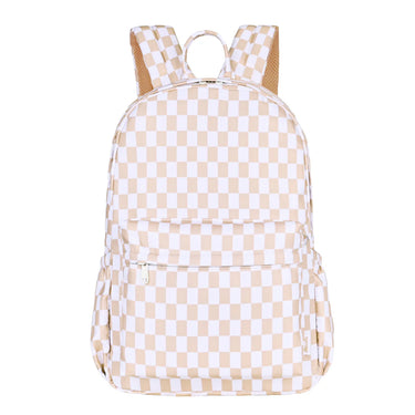 Caramel Check Junior Kindy/School Backpack-Junior Backpack-Kinnder