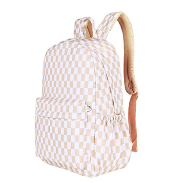 Caramel Check Junior Kindy/School Backpack-Junior Backpack-Kinnder