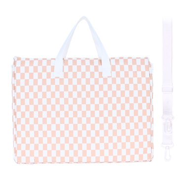 Caramel Check Library Bag-Library Bag-Kinnder
