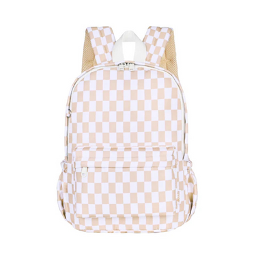 Caramel Check Mini Daycare/Toddler Backpack-Mini Backpack-Kinnder