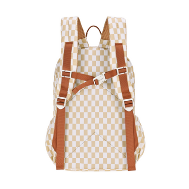 Caramel Check Mini Daycare/Toddler Backpack-Mini Backpack-Kinnder