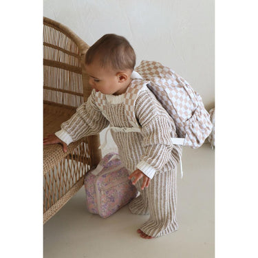Caramel Check Mini Daycare/Toddler Backpack-Mini Backpack-Kinnder