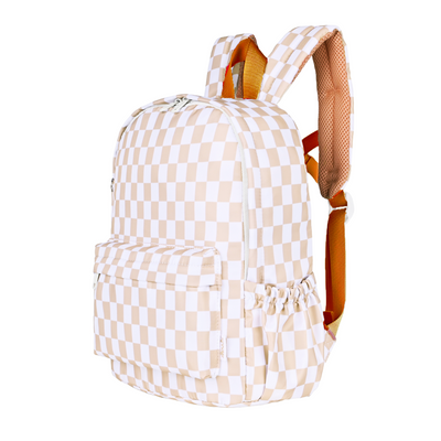 Caramel Check Mini Daycare/Toddler Backpack-Mini Backpack-Kinnder