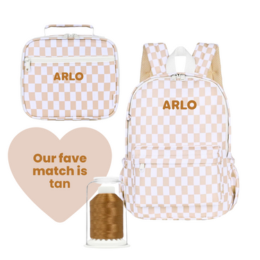 Caramel Check Junior Kindy/School Backpack-Junior Backpack-Kinnder