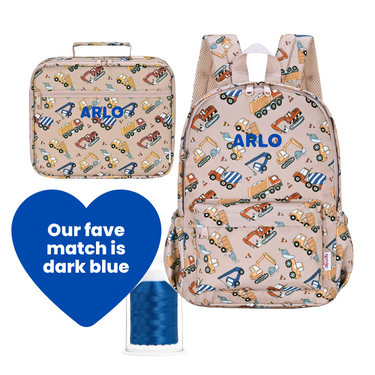 Construction Crew Junior Insulated Lunch Bag + Ice Pack-Junior Lunch Bag-Kinnder