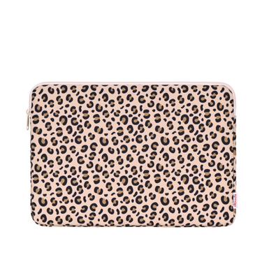 Leopard Padded Laptop Sleeve-Kinnder