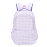 Lilac Gingham Campus School Backpack-Campus Backpack-Kinnder