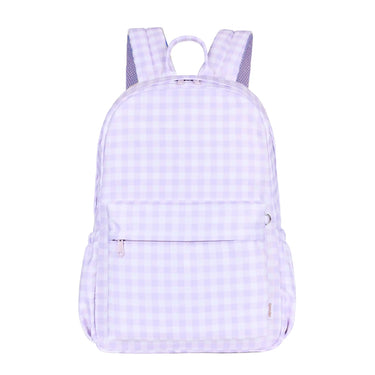 Lilac Gingham Junior Kindy/School Backpack-Junior Backpack-Kinnder