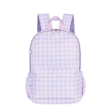 Lilac Gingham Mini Daycare/Toddler Backpack-Mini Backpack-Kinnder