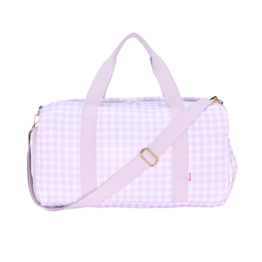 Lilac Gingham Weekend/Sport Duffle Bag-Duffle Bag-Kinnder