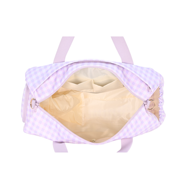 Lilac Gingham Weekend/Sport Duffle Bag-Duffle Bag-Kinnder