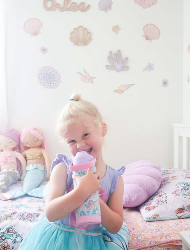 Mermaid Aqua Stainless Steel Drink Bottle-Drink Bottle-Kinnder