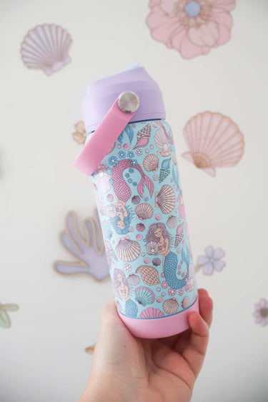 Mermaid Aqua Stainless Steel Drink Bottle-Drink Bottle-Kinnder