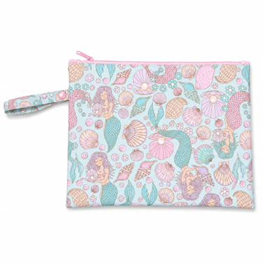 Mermaid Aqua/Blue Gingham Wet Bag Duo-Wet Bag-Kinnder