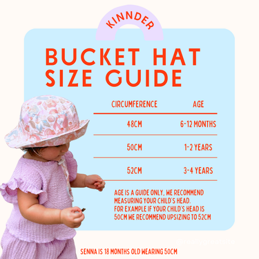 Flora Cotton Bucket Hat-Kinnder