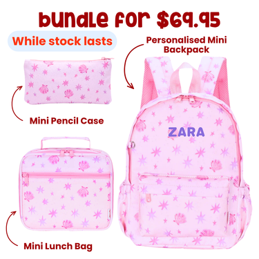 Stardust Shells Mini Daycare/Toddler Backpack-Mini Backpack-Kinnder