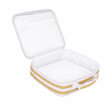 Mustard Stripe Mini Insulated Lunch Bag-Kinnder