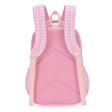 Pink Gingham Campus School Backpack-Campus Backpack-Kinnder