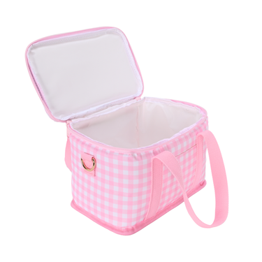Pink Gingham Everyday Cooler Bag + Ice Pack-Kinnder