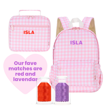 Pink Gingham Mini Daycare/Toddler Backpack-Mini Backpack-Kinnder