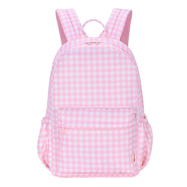 Pink Gingham Junior Kindy/School Backpack-Junior Backpack-Kinnder