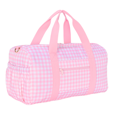 Pink Gingham Weekend/Sport Duffle Bag-Duffle Bag-Kinnder