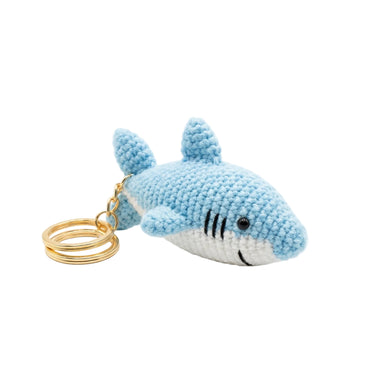 Shark Crochet Bag Charm Keyring-Kinnder