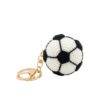 Soccer Ball Crochet Bag Charm Keyring-Kinnder