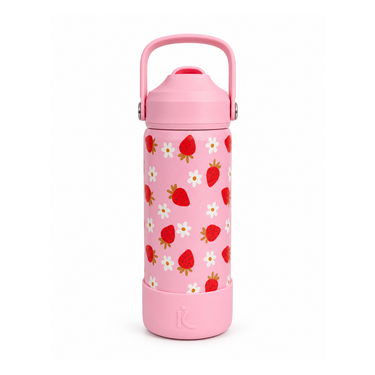 Strawberry Fields Stainless Steel Drink Bottle-Drink Bottle-Kinnder